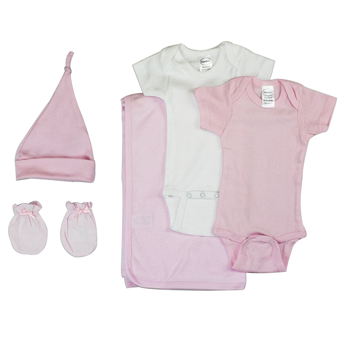 Newborn Baby Girl 5 Pc Layette Baby Shower Gift - Horizon Bliss