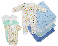 Newborn Baby Boy 8 Pc Layette Baby Shower Gift Set - Horizon Bliss