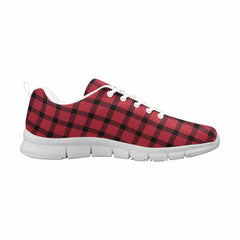 Sneakers For Men,   Buffalo Plaid Red And Black - Running Shoes Dg839 - Horizon Bliss