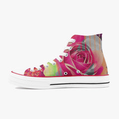 Jacki Easlick Couture Floral Neon High-Top Canvas Sneakers