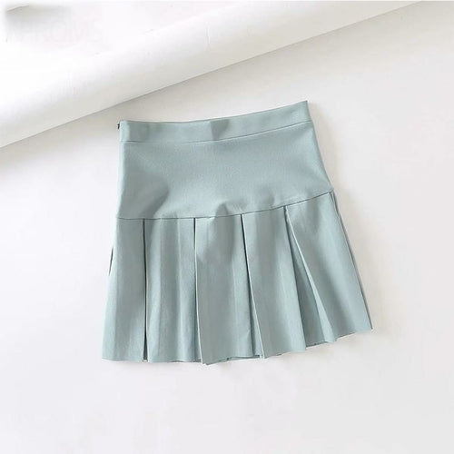 Candy Color Pleated Short Mini Skirts - Horizon Bliss