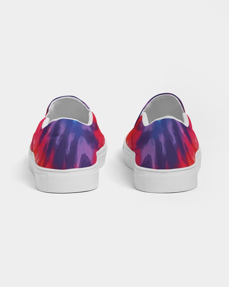 Womens Sneakers - Peace & Love Tie-dye Style Low Top Slip-on Canvas - Horizon Bliss