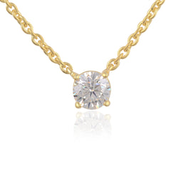 White Moissanite Chain Pendant Sterling Silver