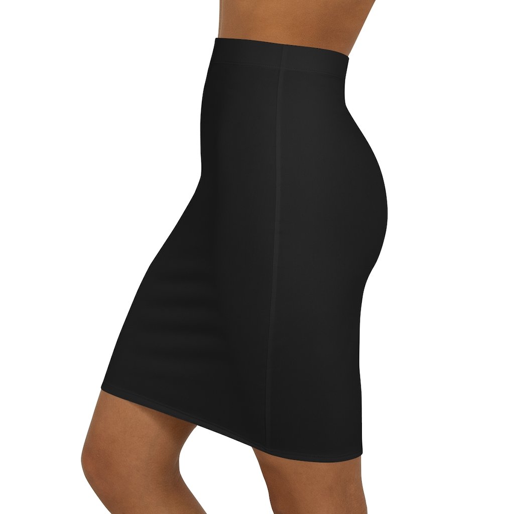 Womens Mini Skirt, Stretchy, Black Pencil Skirt - Horizon Bliss