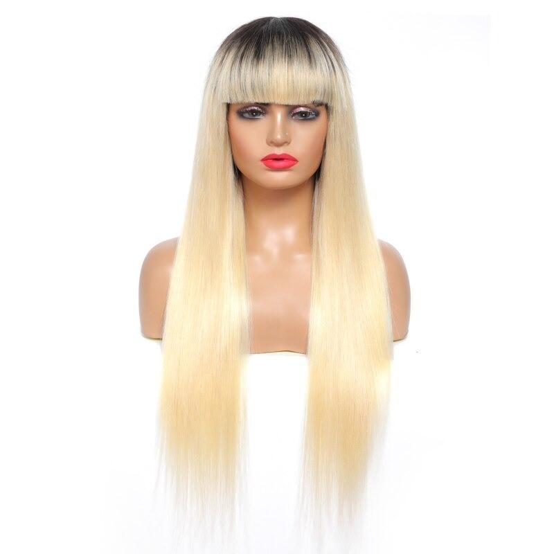 #1B/613 Straight 180% Density #613 Wig with Bang 200% Density Human - Horizon Bliss