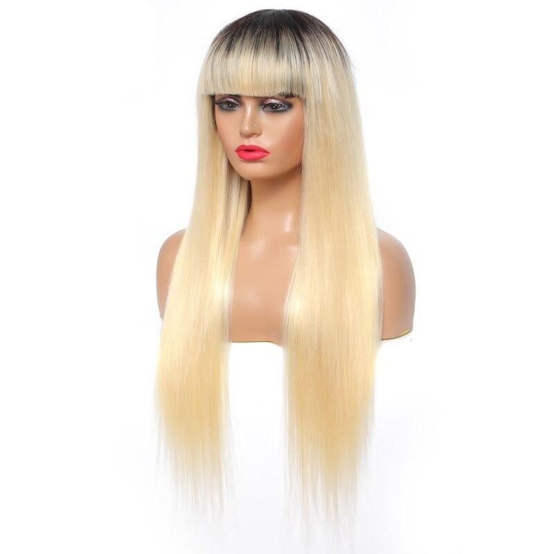 #1B/613 Straight 180% Density #613 Wig with Bang 200% Density Human - Horizon Bliss