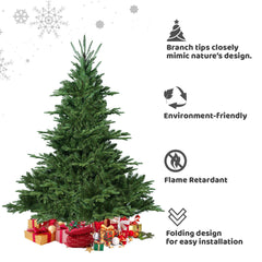 8FT Christmas Tree Simulate Nature Advanced Materials Premium Hinged