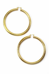 TEXTURED HOOP EARRING - Horizon Bliss