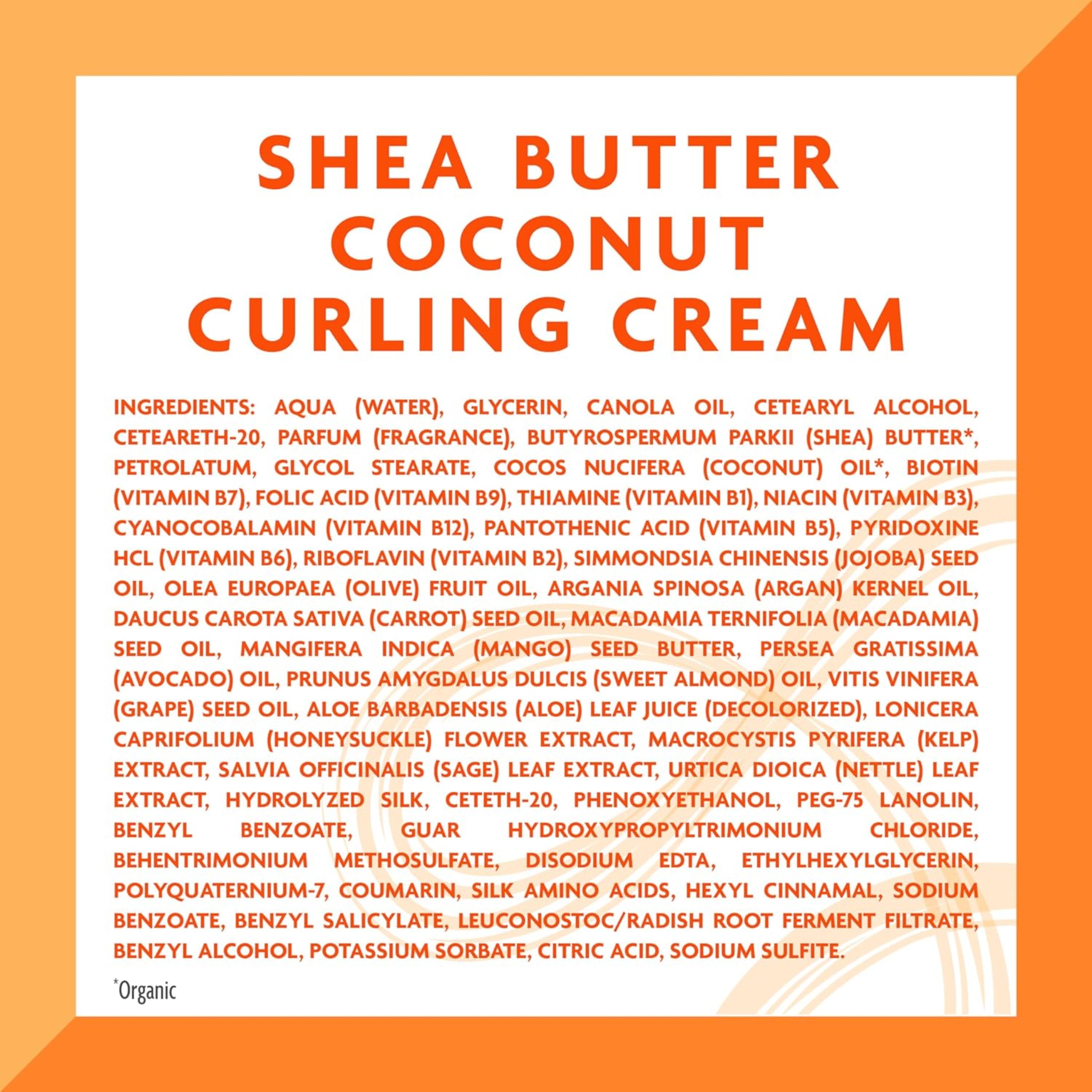 Coconut Curling Cream with Shea Butter for Natural Hair, 12 oz (Packaging May Vary) - Horizon Bliss