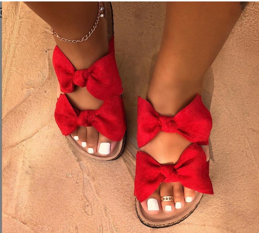 Bowknot Flat Rhinestone Women Sandals - Horizon Bliss