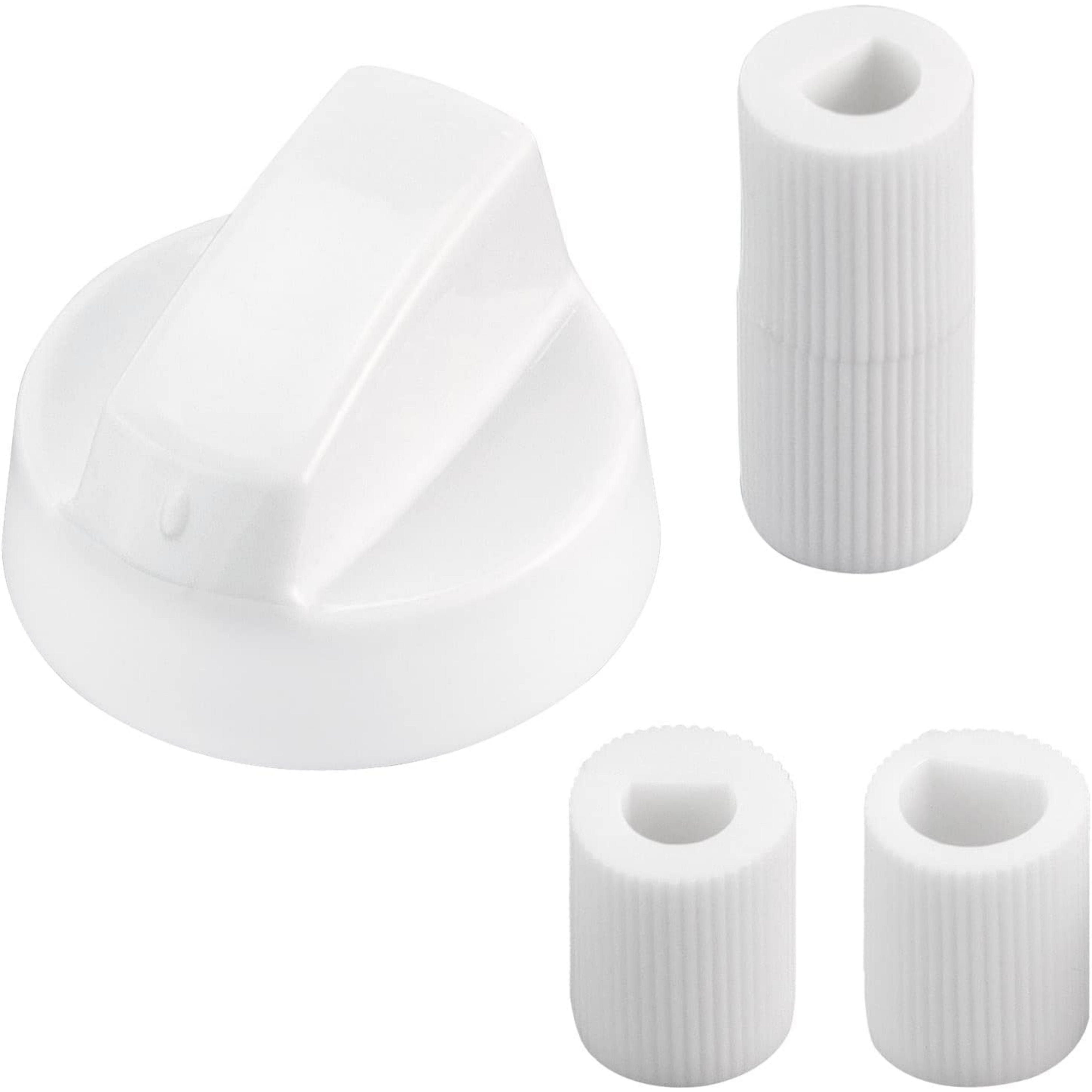 2024 Upgrade Universal White Control Knobs 4-Pack with Replacement for 12 Adapters for Oven/Stove/Range Widely Used (1year Free Return and Exchange Service) - Horizon Bliss