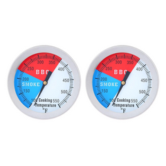 2PCS BBQ Thermometer Gauge, 2 inch 550F Grill Indicator Temperature Replacement for Charcoal Pellet Wood Pit Smoker Grills - Horizon Bliss