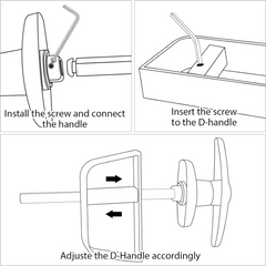 Shed Door Latch T-Handle Lock Kit with 5 Keys,BTEOBFY 5-1/2" Stem Storage Barn Shed Door Hardware Lock Set for Playhouses, Chicken Coops,Camper (Black) - Horizon Bliss