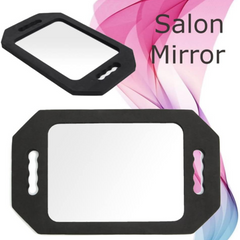 Large Hand Held Mirror,Rectangular Foam Barber Mirror for Haircut,Foam Handle Mirrors,Double Hand Mirror with Handle,Lightweight Handheld Mirror,Salon Mirror,Barber Accessories - Horizon Bliss