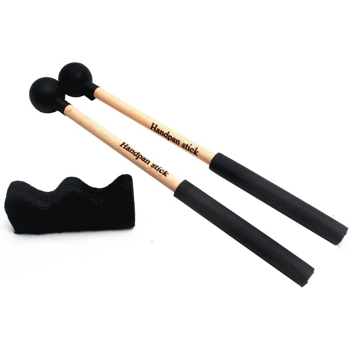 1 Pair Tongue Drum Mallets with Bracket Handpan Drum Sticks Rubber Mallet Percussion Instrument Accessory (Type A) - Horizon Bliss