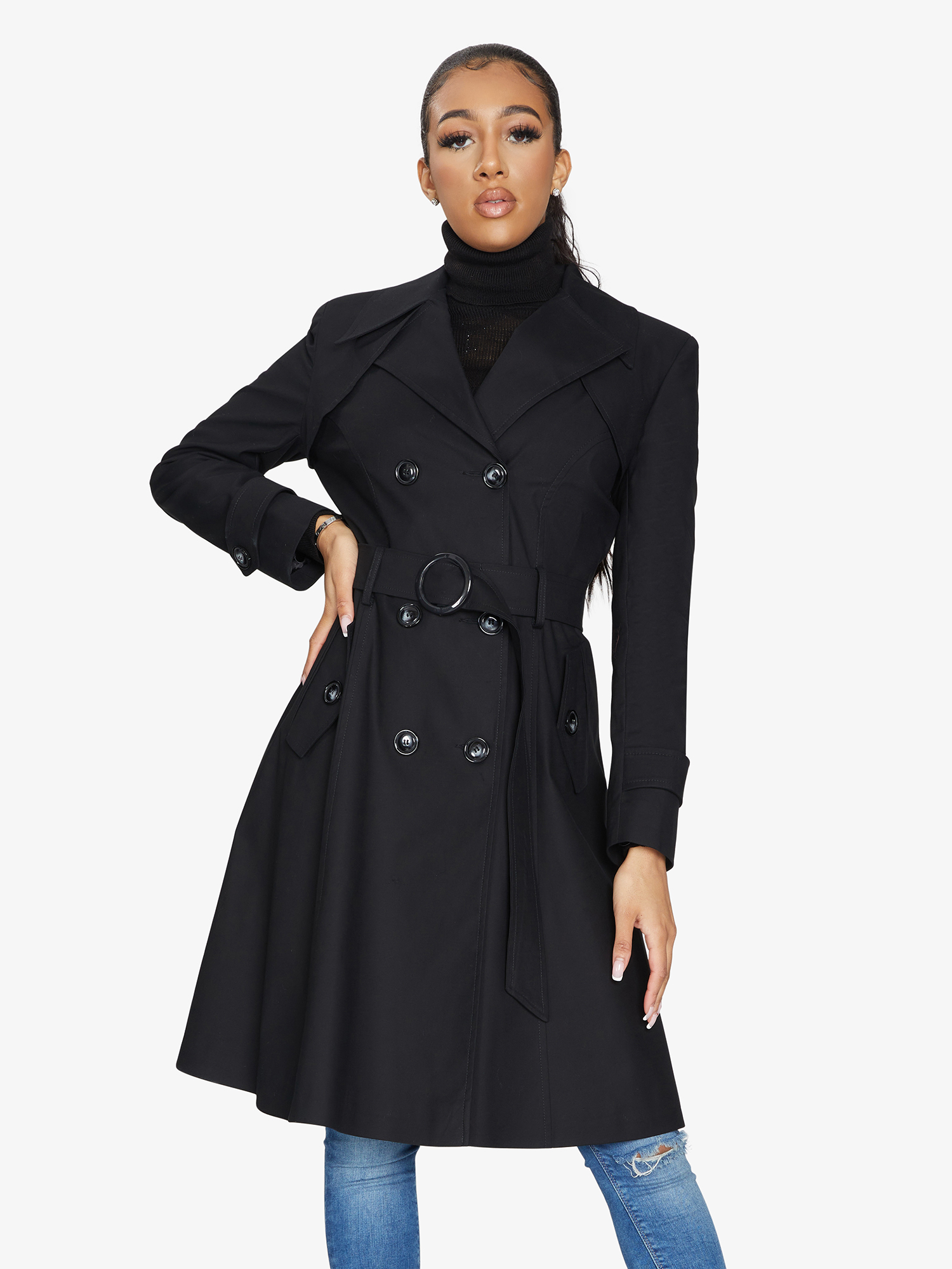 Spring/Summer Double Breasted Trench Mac Coat (1201-SP) - Horizon Bliss