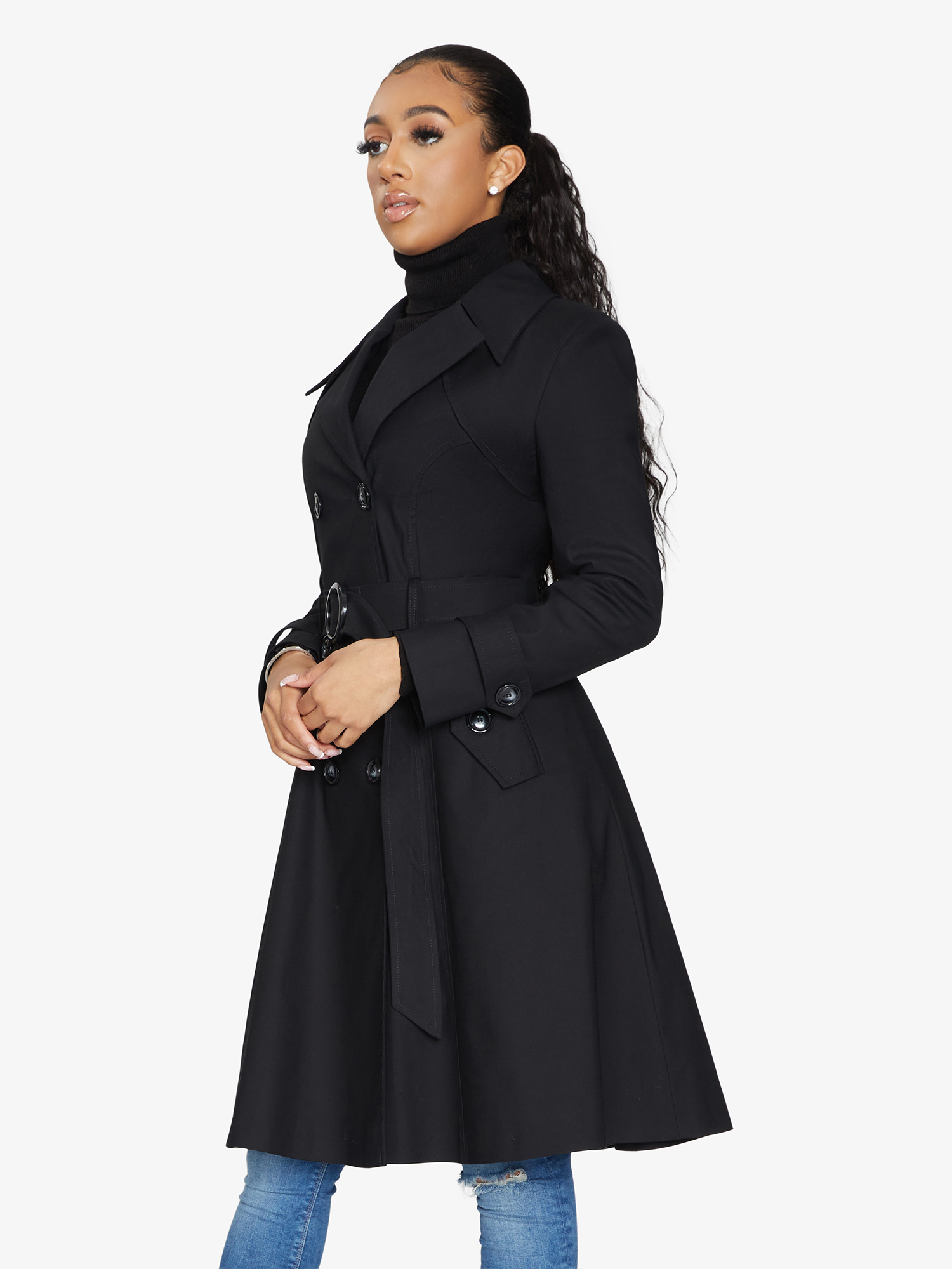 Spring/Summer Double Breasted Trench Mac Coat (1201-SP) - Horizon Bliss