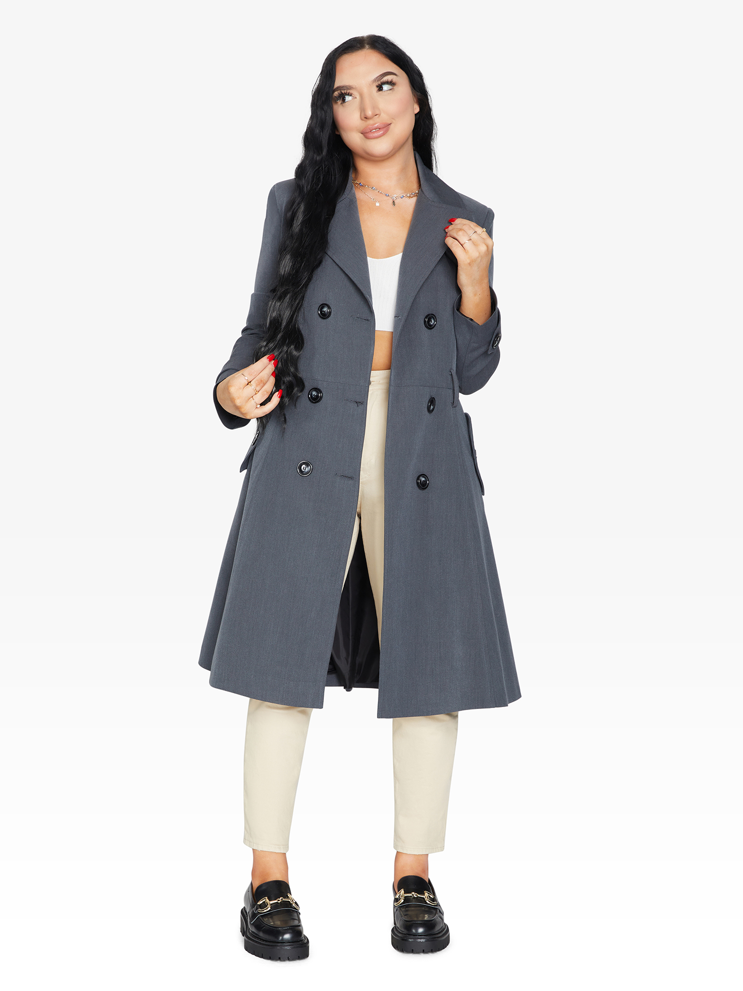 Spring/Summer Double Breasted Trench Mac Coat (1201-SP) - Horizon Bliss