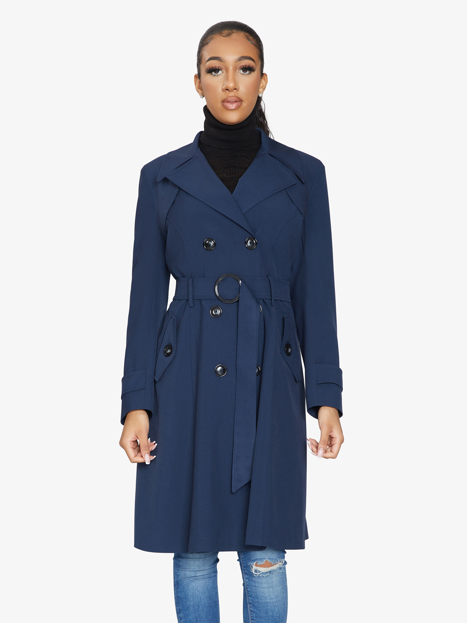 Spring/Summer Double Breasted Trench Mac Coat (1201-SP) - Horizon Bliss