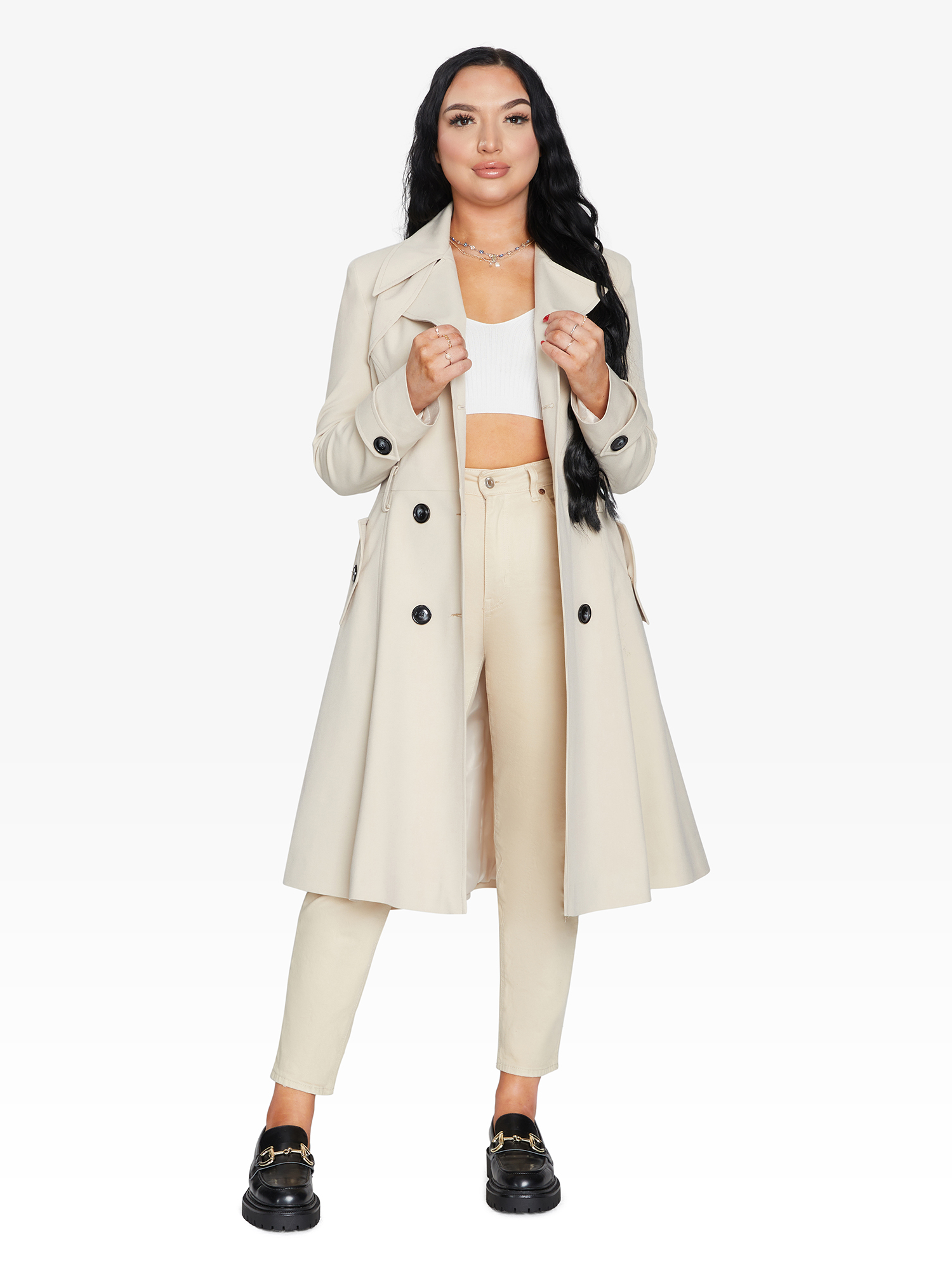 Spring/Summer Double Breasted Trench Mac Coat (1201-SP) - Horizon Bliss