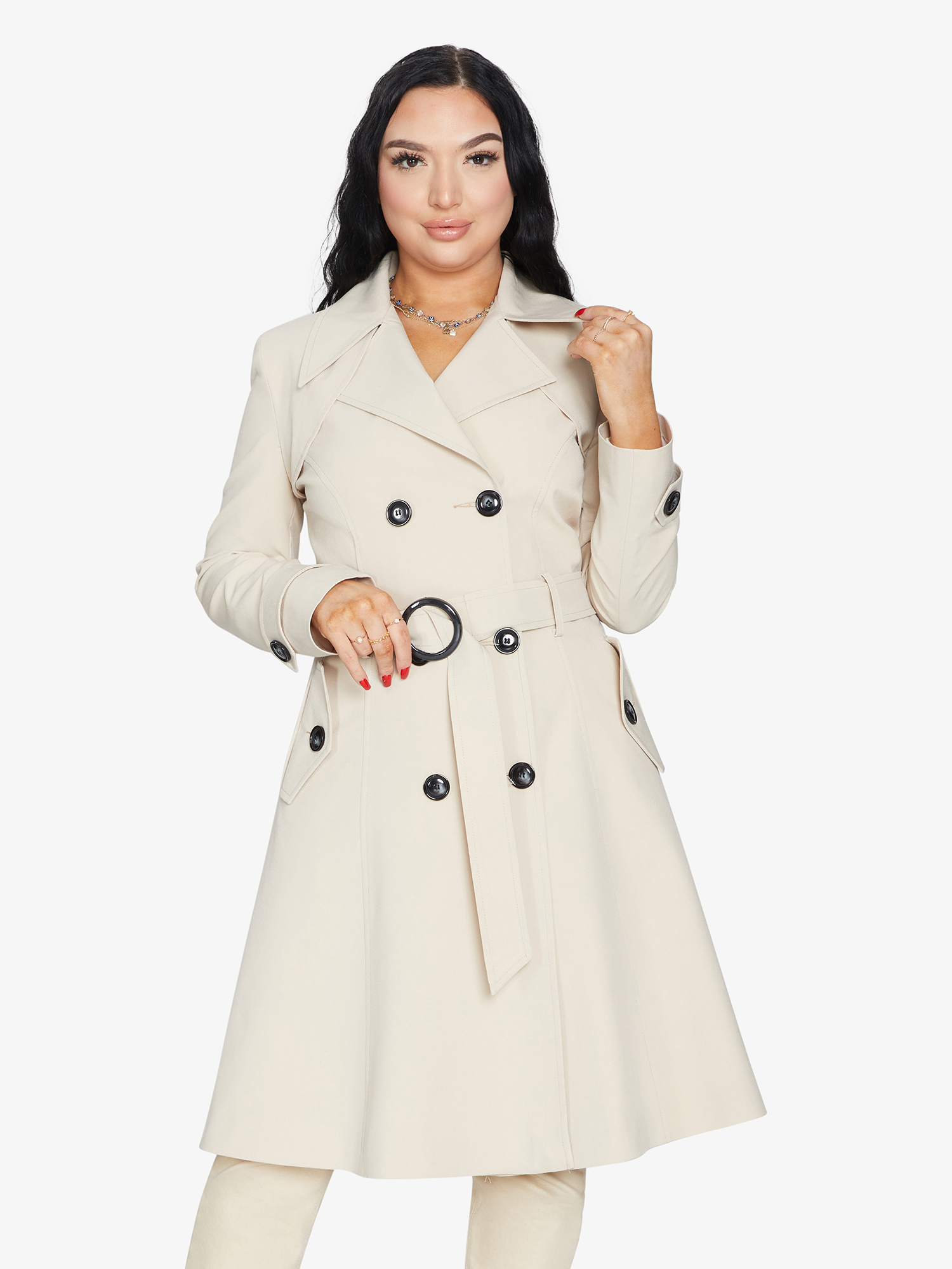 Spring/Summer Double Breasted Trench Mac Coat (1201-SP) - Horizon Bliss