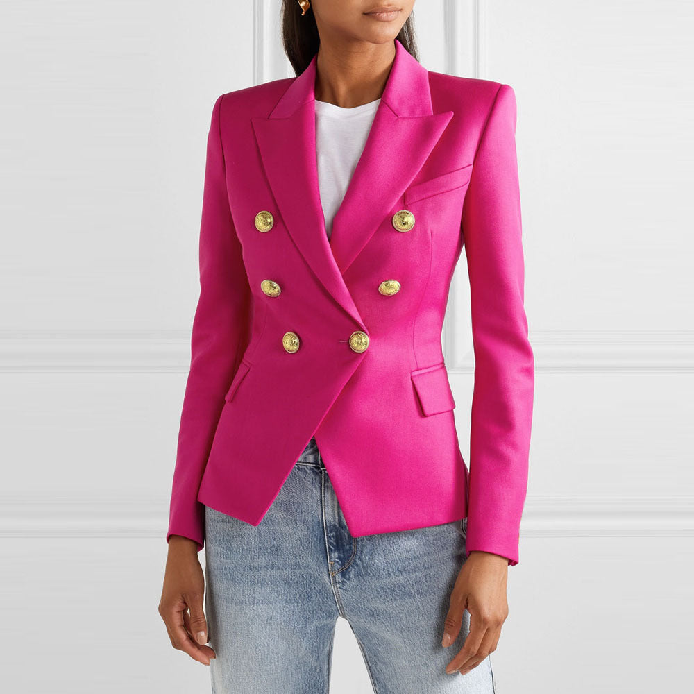 Short Double-Breasted Suit Jacket - Horizon Bliss