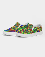 Mens Sneakers, Multicolor Low Top Canvas Slip-on Shoes - 3n2375 - Horizon Bliss