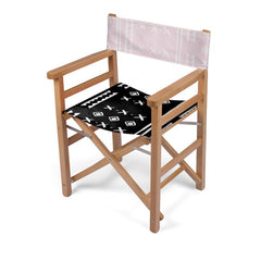 Duality Home, Pink & Black Mudcloth, Outdoor, Director's Chair - Horizon Bliss