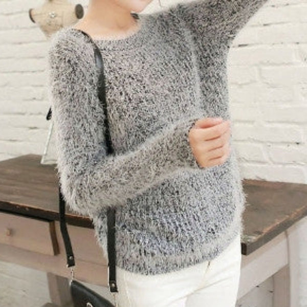 Womens Short Dreamy Soft Sweater - Horizon Bliss