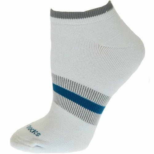 Tipped Cushioned Arch Support No Show Performance Cotton Socks for - Horizon Bliss