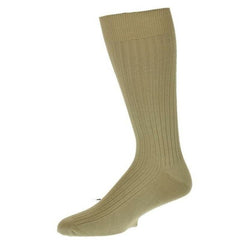 Classic Fine Ribbed Combed Cotton Crew Socks - Horizon Bliss