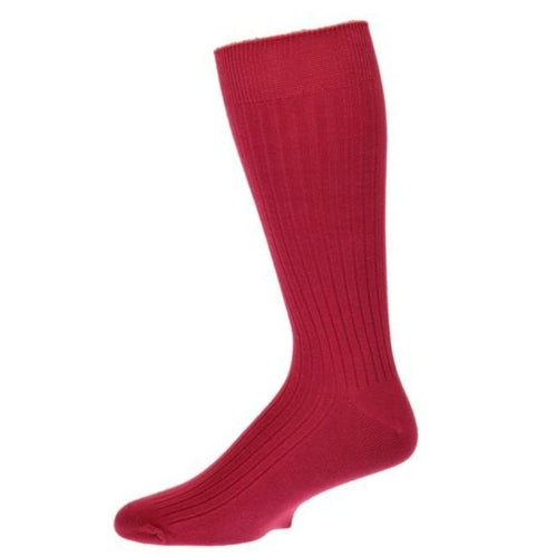 Classic Fine Ribbed Combed Cotton Crew Socks - Horizon Bliss