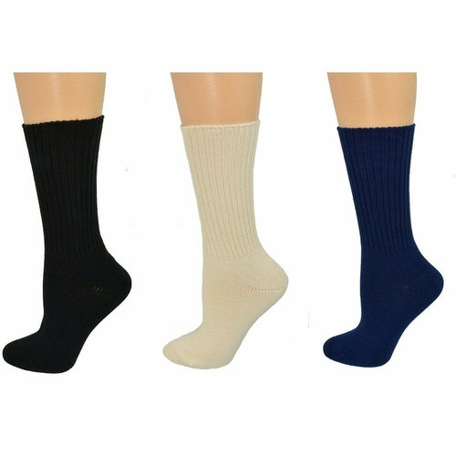 Organic Cotton Midweight Outdoor Unisex Athletic Crew Socks 3 Pair - Horizon Bliss