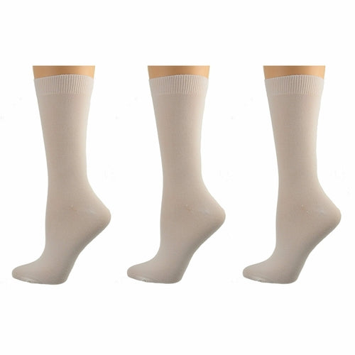 Women's Solid Color Bamboo Crew Socks - 3 Pairs - Horizon Bliss