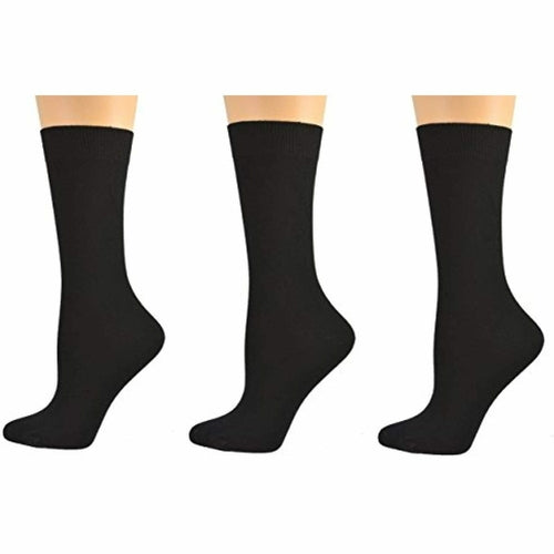 Women's Solid Color Bamboo Crew Socks - 3 Pairs - Horizon Bliss