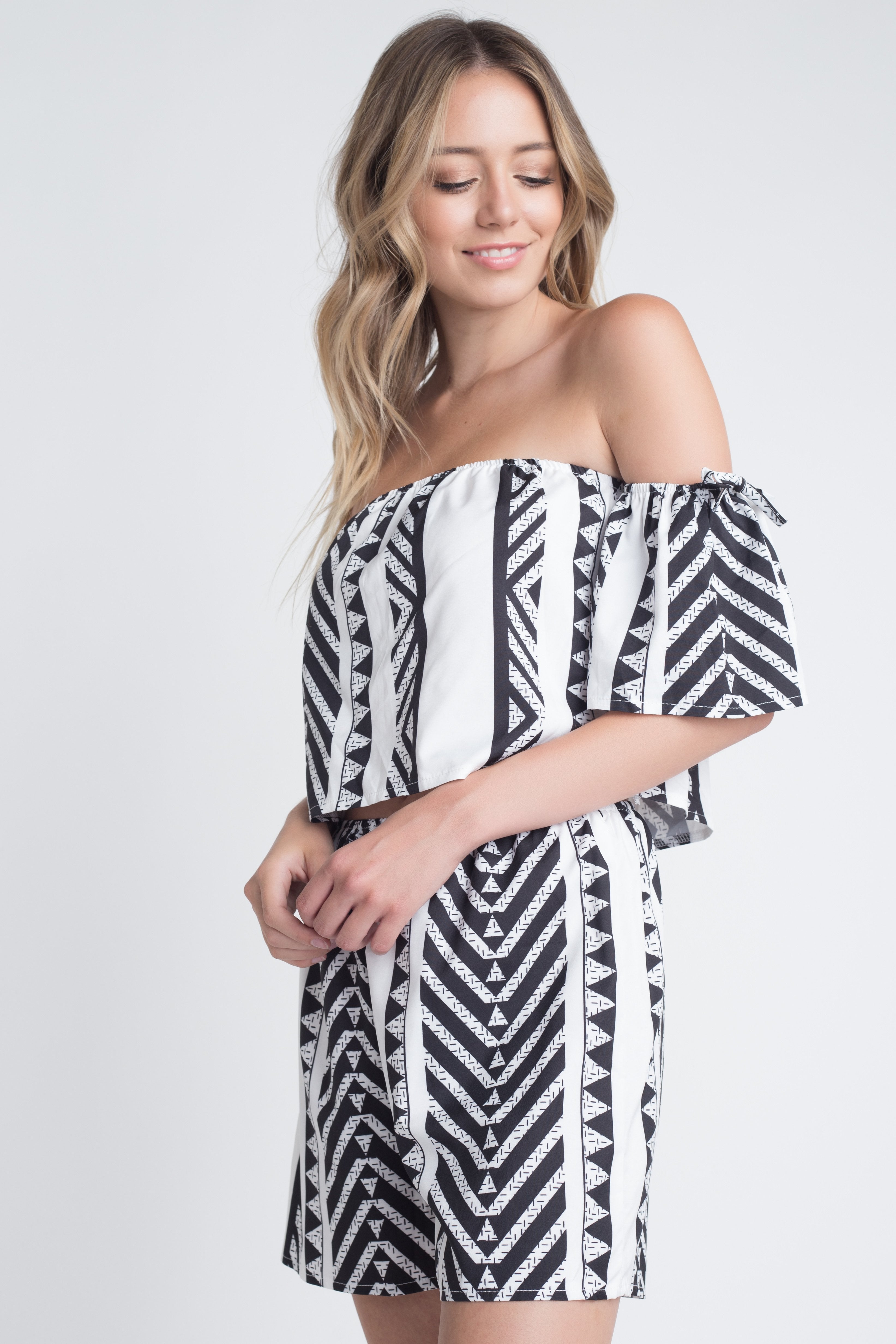 Women's Aztek Off Shoulder 2 Piece Set - Horizon Bliss