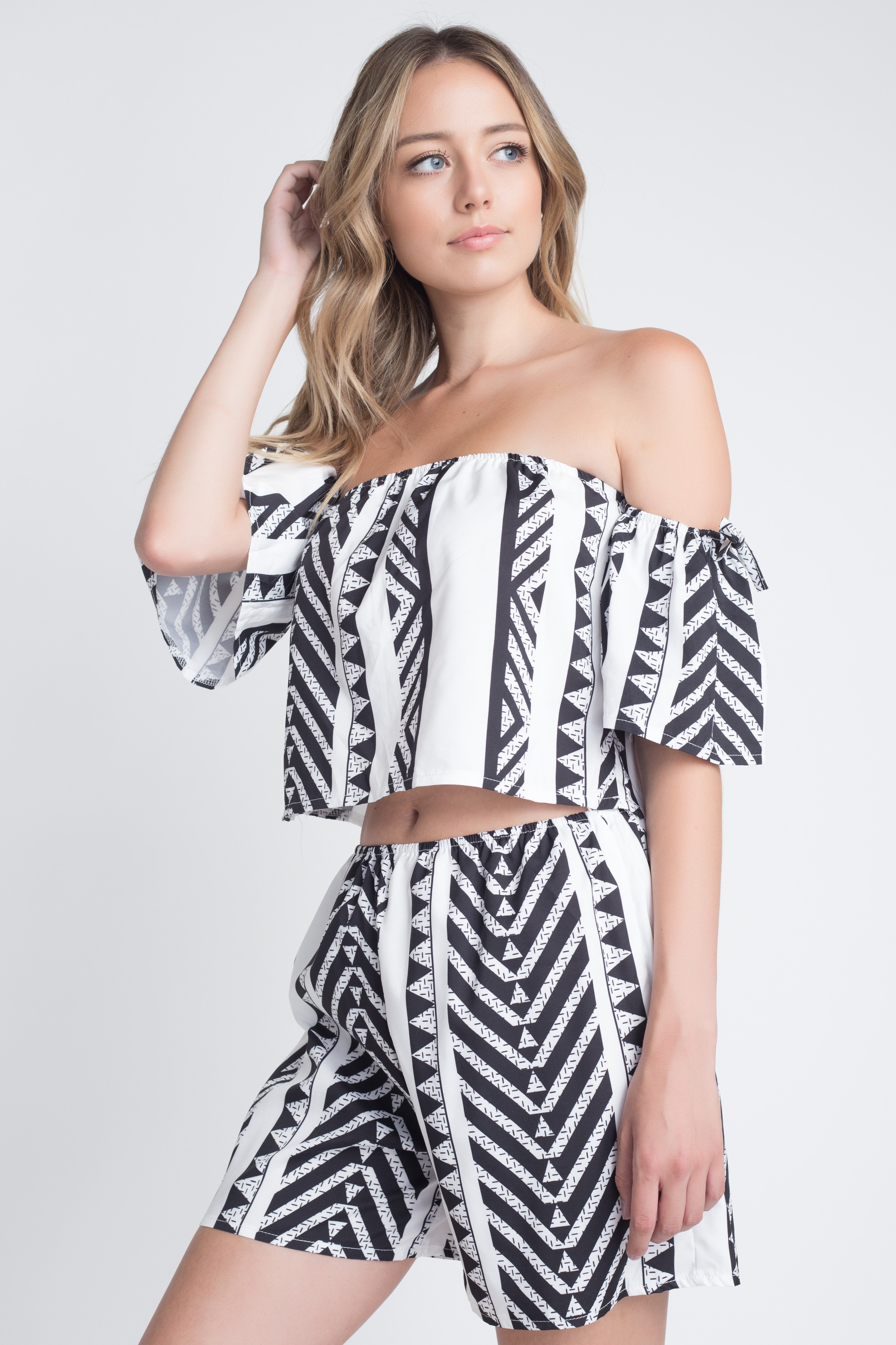 Women's Aztek Off Shoulder 2 Piece Set - Horizon Bliss