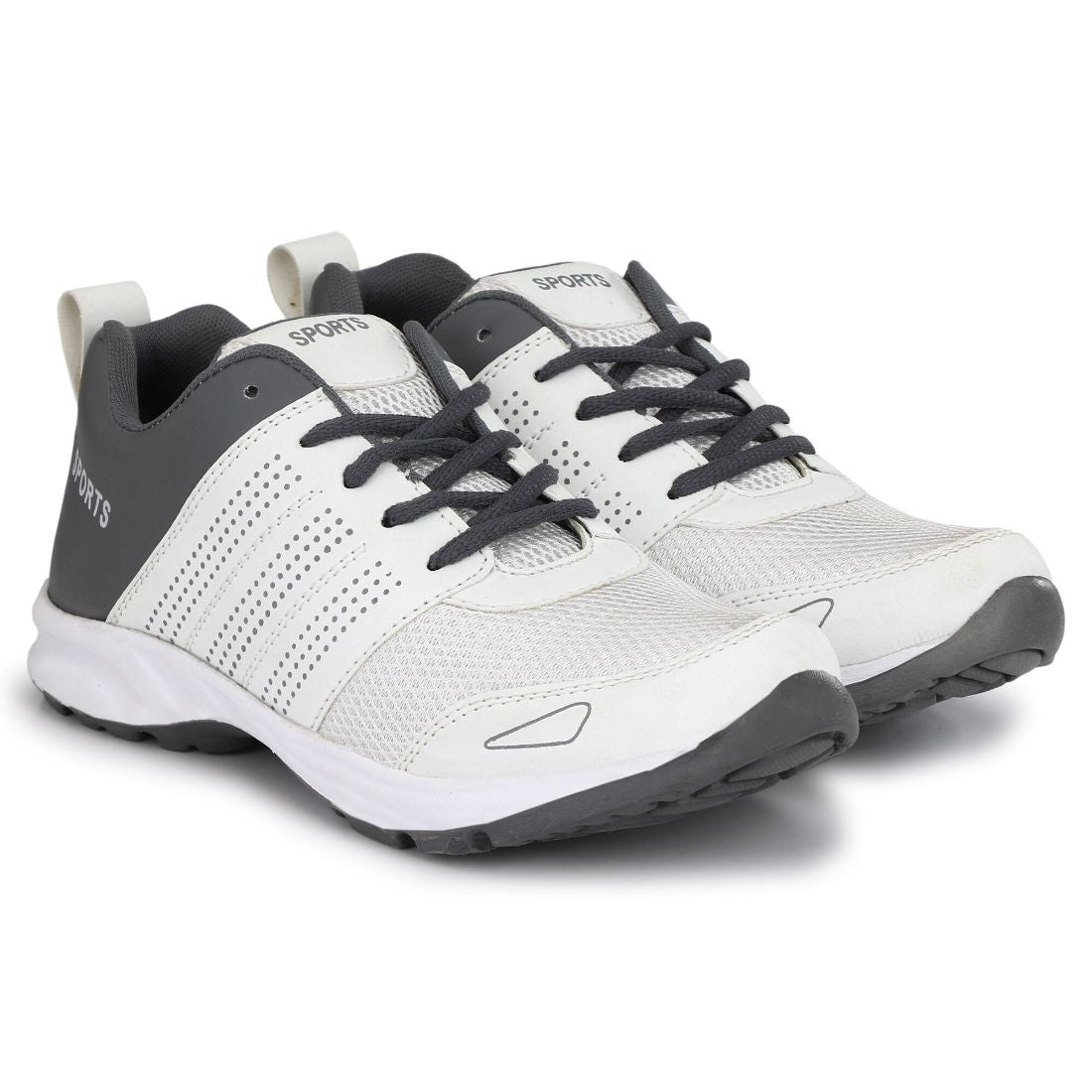 Generic Men White,Grey Color Mesh Material  Casual - Horizon Bliss