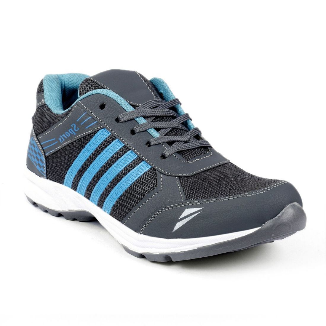 Generic Men Grey,Blue Color Mesh Material  Casual - Horizon Bliss