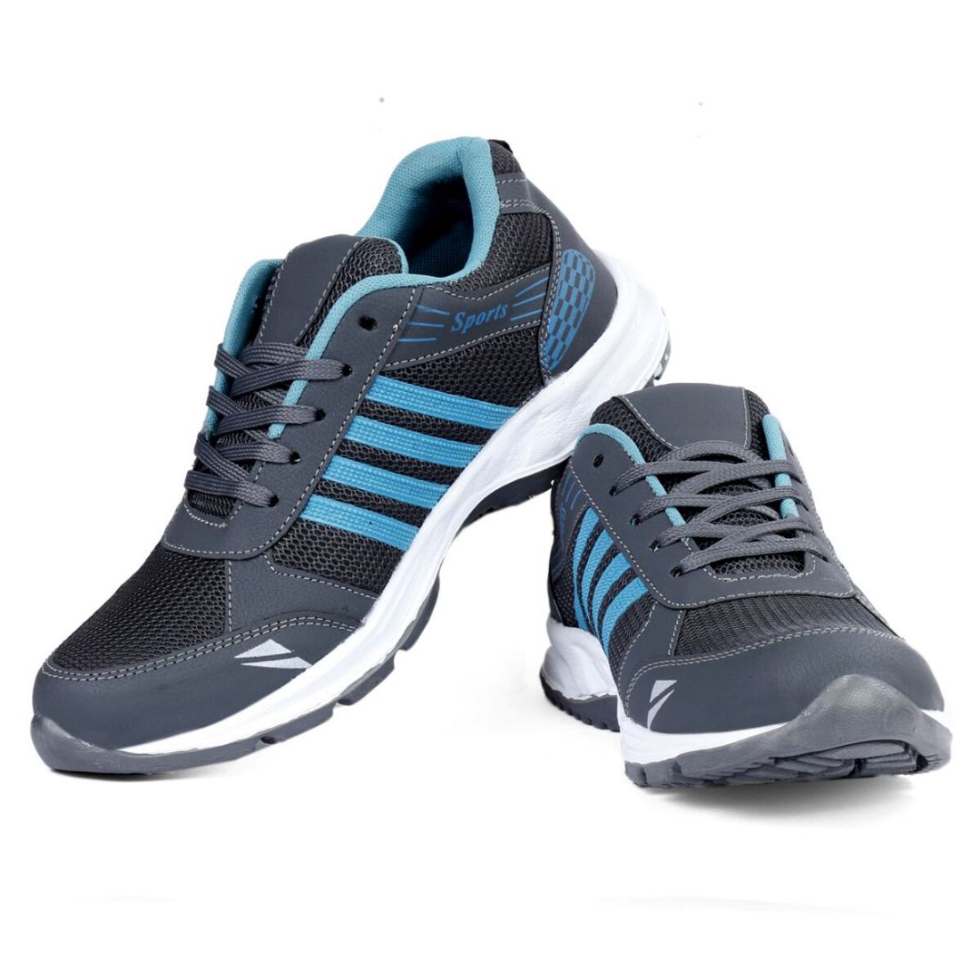 Generic Men Grey,Blue Color Mesh Material  Casual - Horizon Bliss