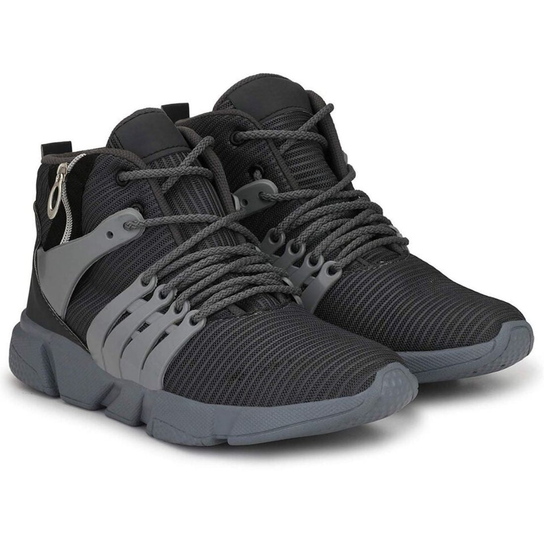 Generic Men Grey,Black Color Mesh Material  Casual - Horizon Bliss