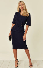 Diane Wrap Blazer Dress - Horizon Bliss