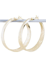 Textured chain hoop earrings - Horizon Bliss