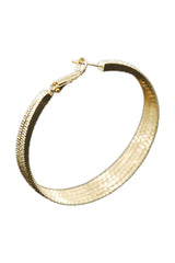 Textured chain hoop earrings - Horizon Bliss