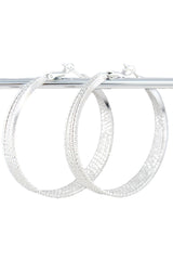 Textured chain hoop earrings - Horizon Bliss