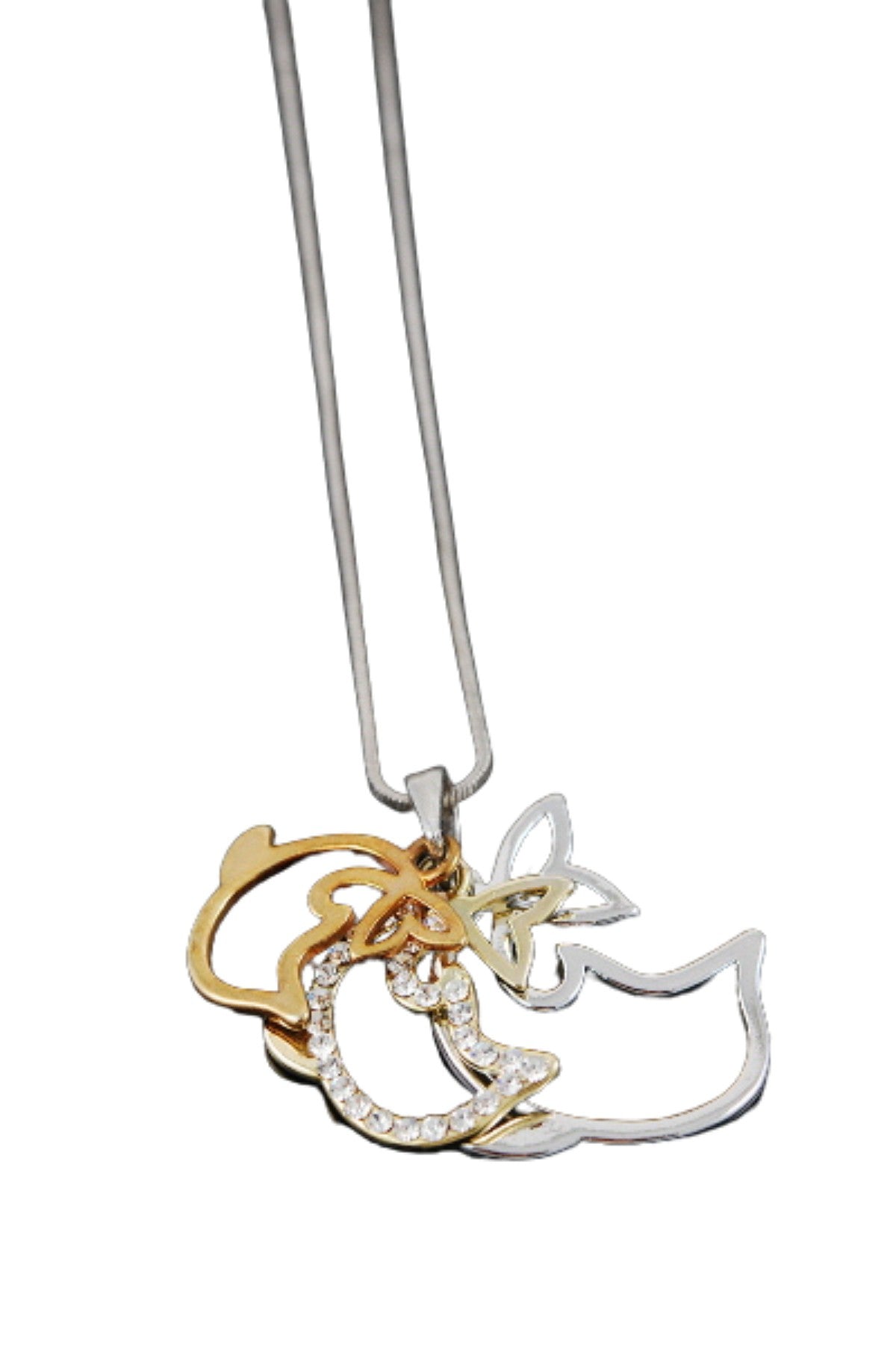 CRYSTAL LAYERED DOLPHIN PENDANT NECKLACE - Horizon Bliss