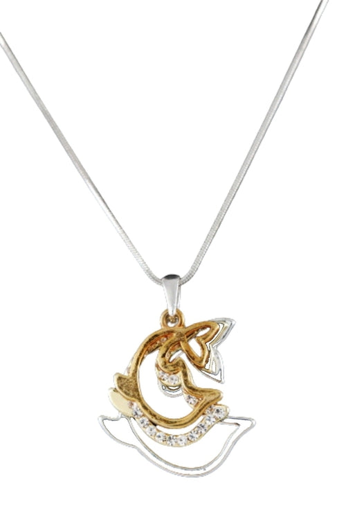 CRYSTAL LAYERED DOLPHIN PENDANT NECKLACE - Horizon Bliss