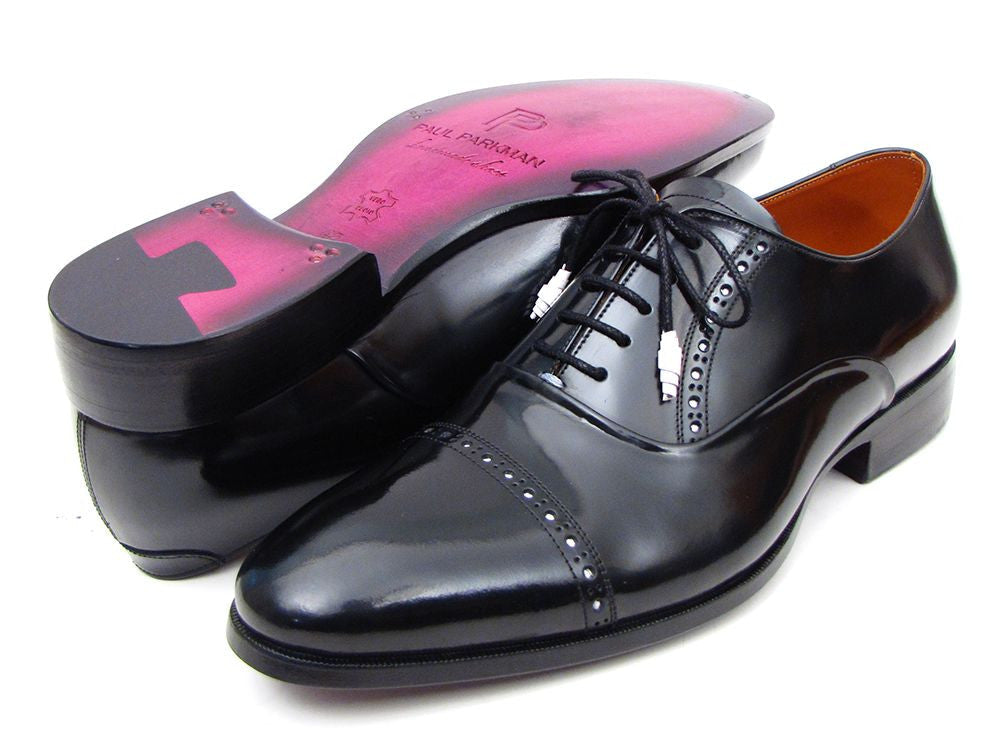 Paul Parkman Captoe Oxfords Black Dress Shoes (ID#78RG61) - Horizon Bliss