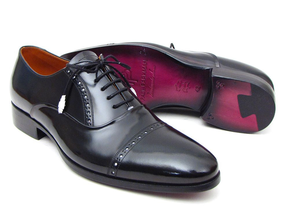 Paul Parkman Captoe Oxfords Black Dress Shoes (ID#78RG61) - Horizon Bliss