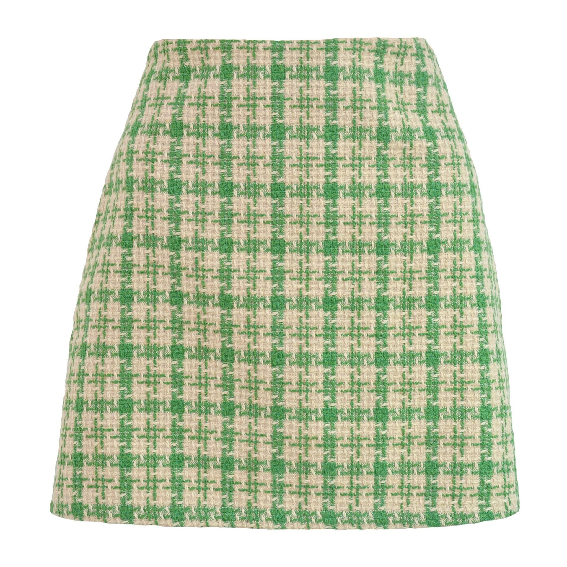 Plaid Women's Skirt A-line Slim High Waist Mini Skirt High Street - Horizon Bliss